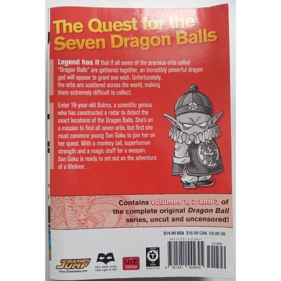 Dragon Ball 3-In-1 Vol. 1 (Vol.1-3) Akira Toriyama 2012 VG+ - Picture 2 of 2